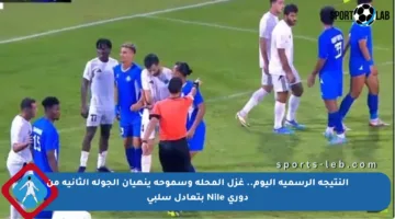 النتيجة الرسمية اليوم.. غزل المحلة وسموحة ينهيان الجولة الثانية من دوري Nile بتعادل سلبي